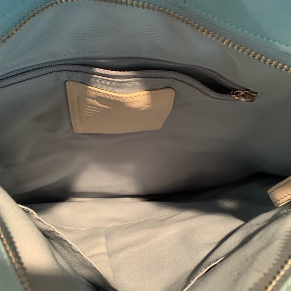 Authentic Coach Blue waves patchwork Bag - Picture 3 of 5